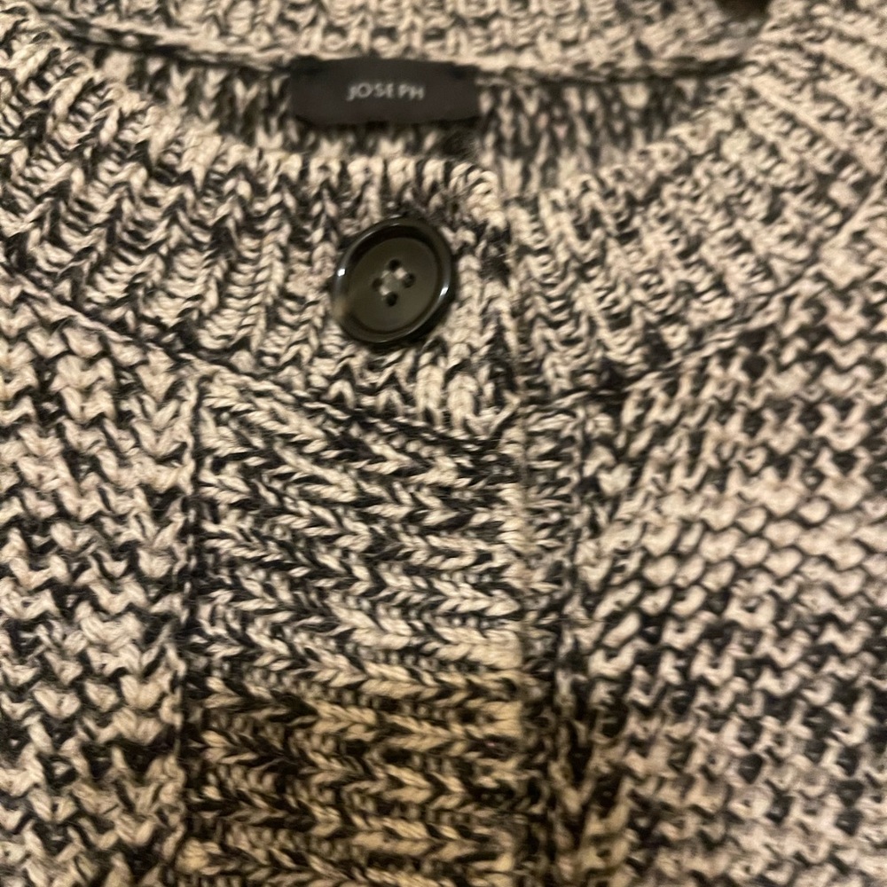 Women’s Sweater, Size Modium, Color Cream and Black. Cardigan. Joseph Brand.
